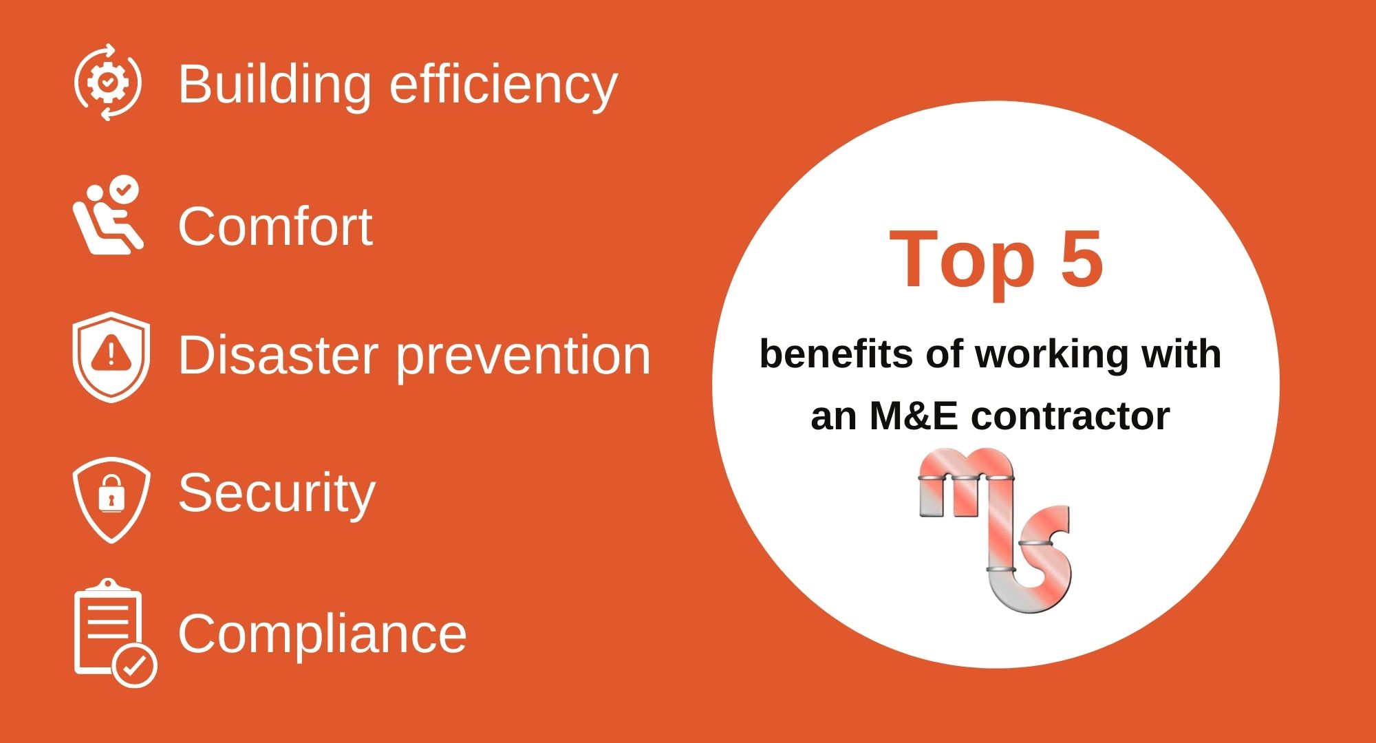 top 5 benefits of working with an m&e contractor