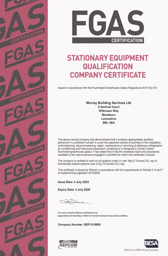 Refcom Gas Certificate