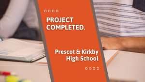 Prescot & Kirkby High School. Building services completed.