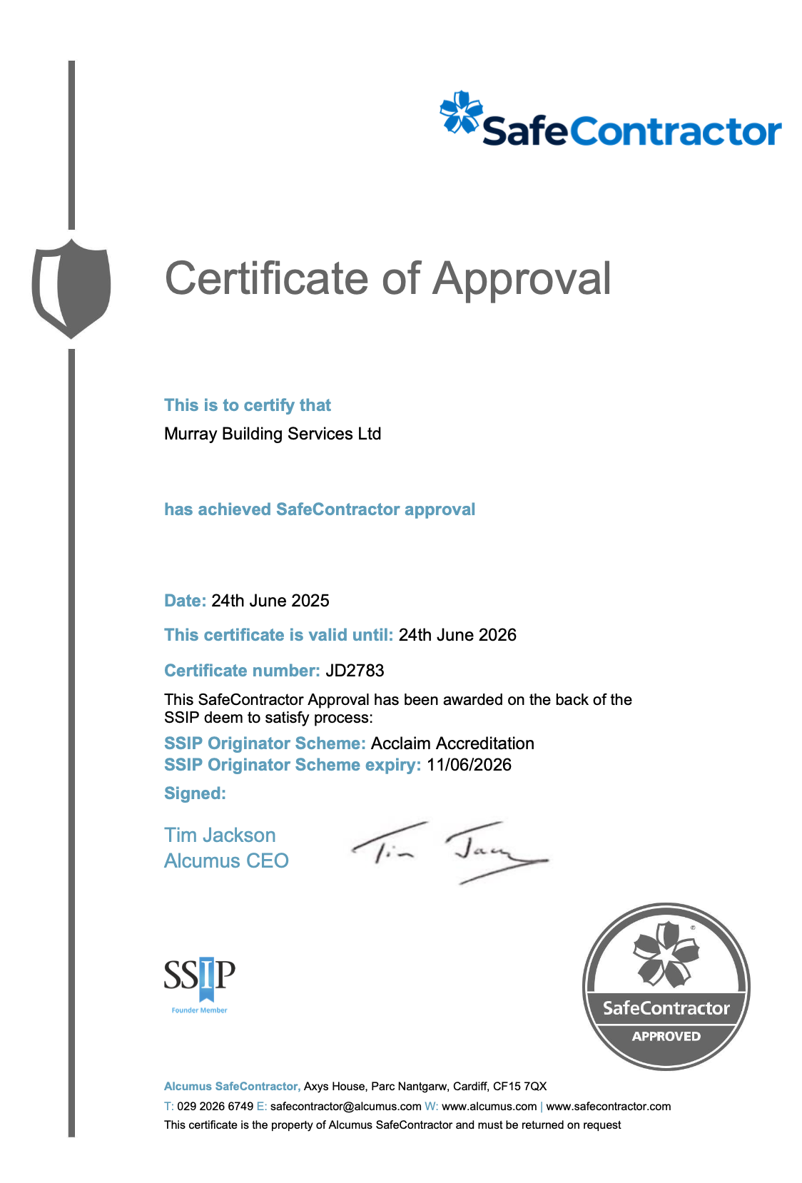 Safe Contractor 2025