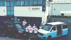 Three Peaks Team outside Murrays offices